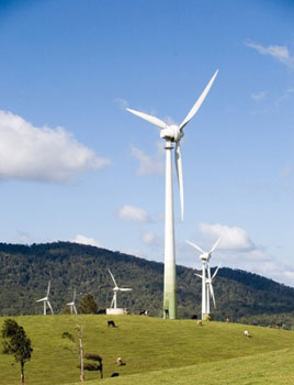 Photograph of windmills.