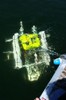 Another photo of ROV underwater, beginning descent.