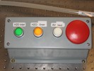 The water supply control panel starts water flowing, and allows the system to be filled and drained.