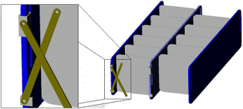 CAD model of the Hold 'n Fold  Collapsible trunk organizer.