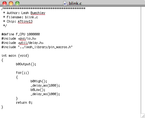Text editor screenshot, showing a few lines of code.