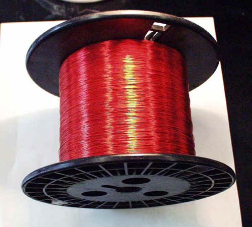 Spool of red wire.
